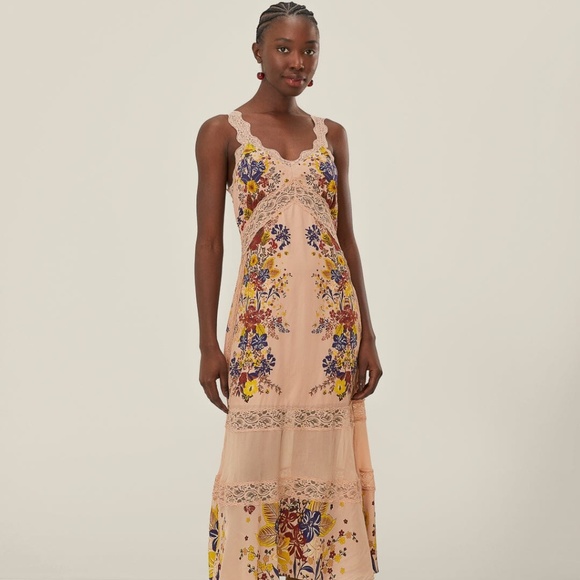 FARM Rio Dresses & Skirts - Farm Rio Pink Beauty Bouquet Sleeveless Maxi Dress